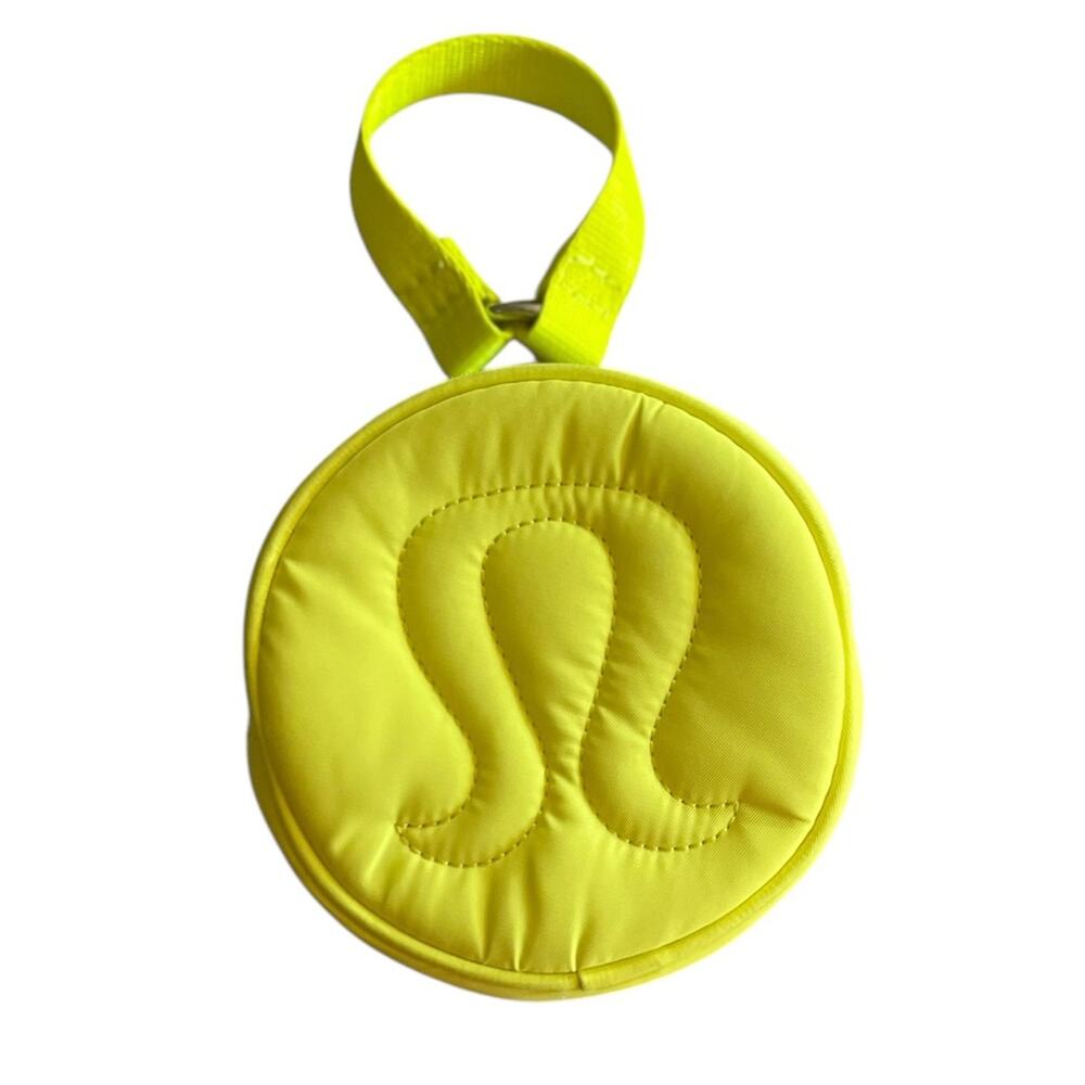 lululemon round logo pouch, Electric lemon Yellow Round bag - Picture 6 of 8